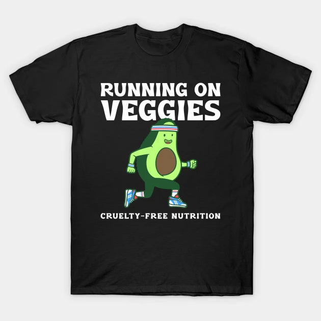 Women's Tee, Vegan T-Shirts, Running On Veggies, Cruelty Free Nutrition