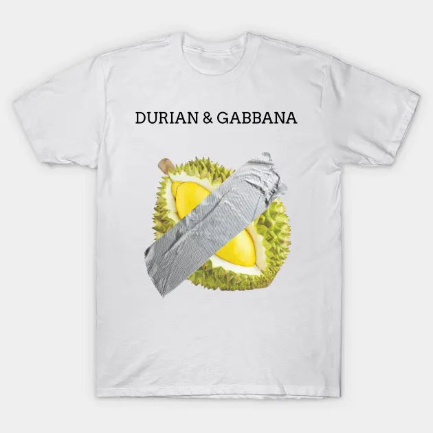 Men's classic tee, Durian & Gabbana, Men T-Shirt, White Color