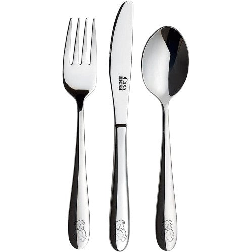 3 Piece Children's Set - Dinnerware, Tableware, Silverware Utensils - Stainless Steel