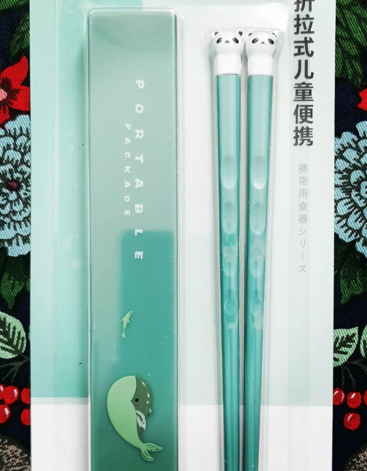 Reusable Children Chopsticks Panda Design with Portable Box