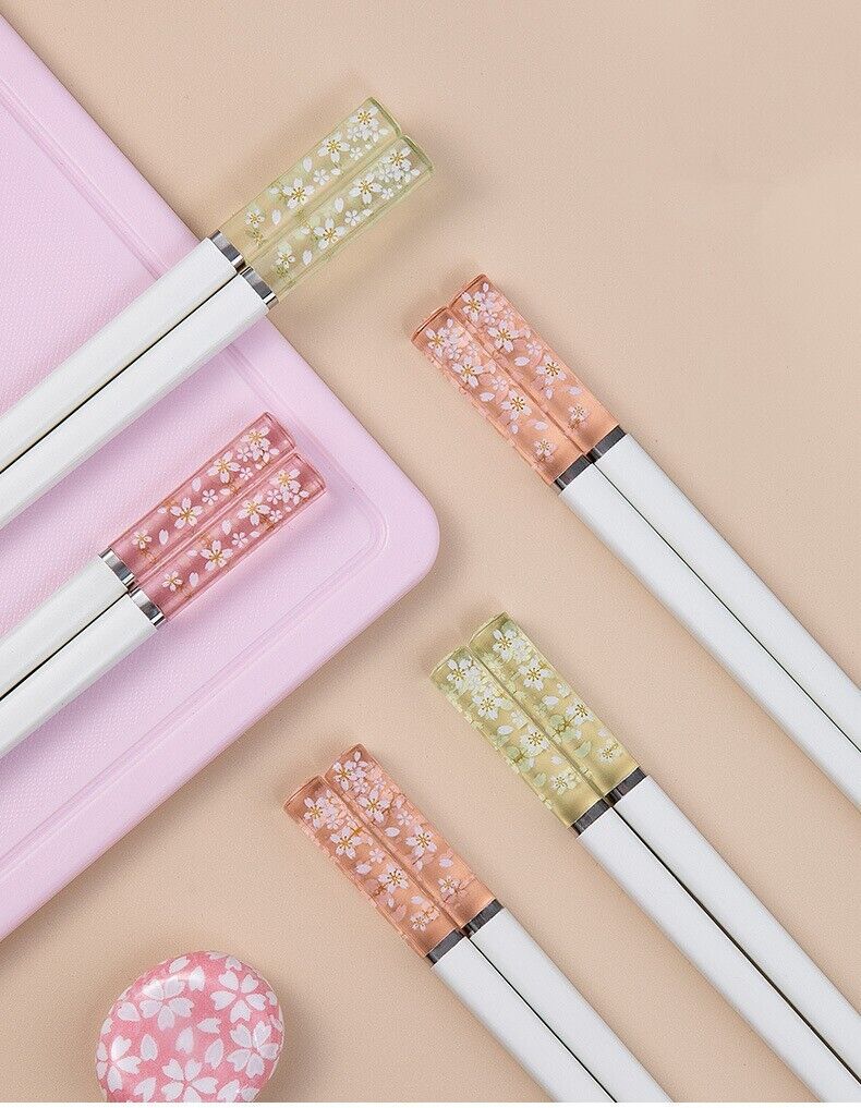 5 Pairs Japanese Chopsticks Cherry Blossom Chinese Chopsticks