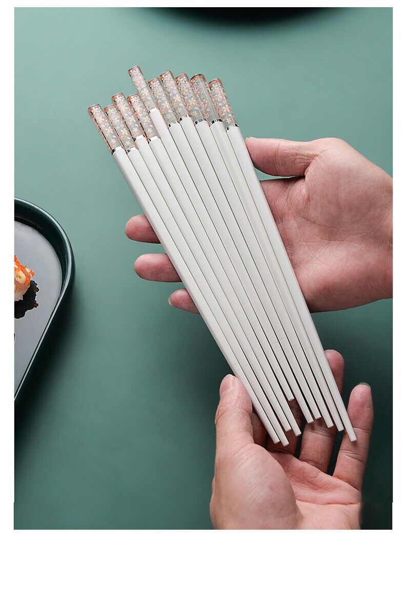 5 Pairs Japanese Chopsticks Cherry Blossom Chinese Chopsticks