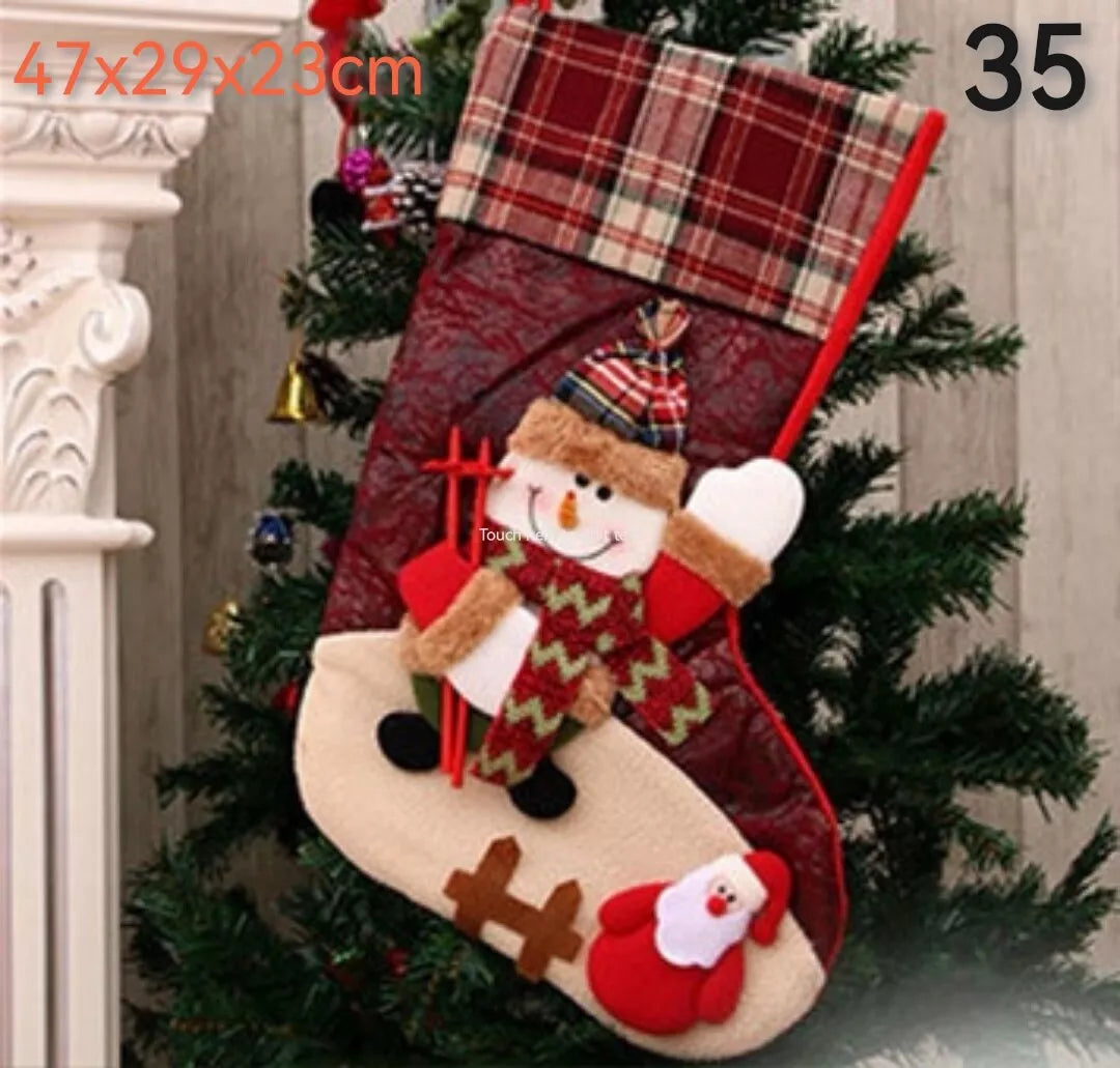 Extra Large Christmas stockings Traditional Hanging Socks Ornament Decorations
