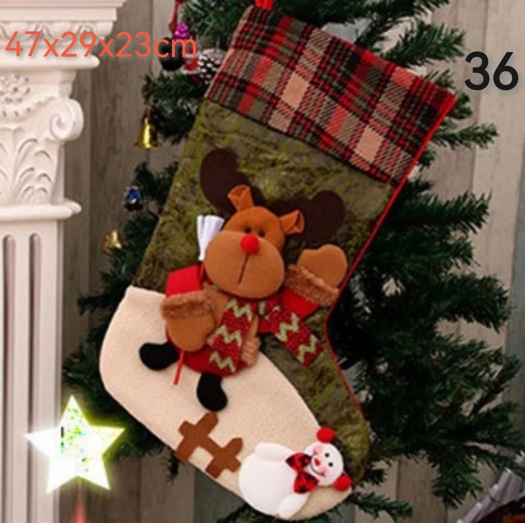 Extra Large Christmas stockings Traditional Hanging Socks Ornament Decorations
