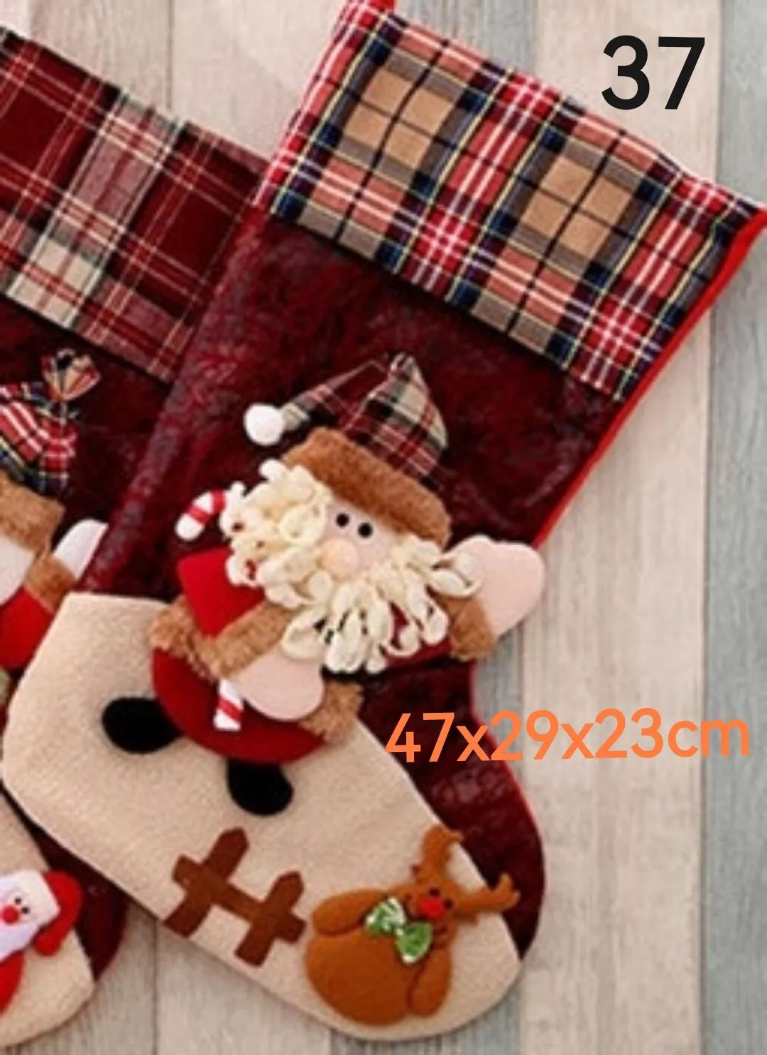 Extra Large Christmas stockings Traditional Hanging Socks Ornament Decorations