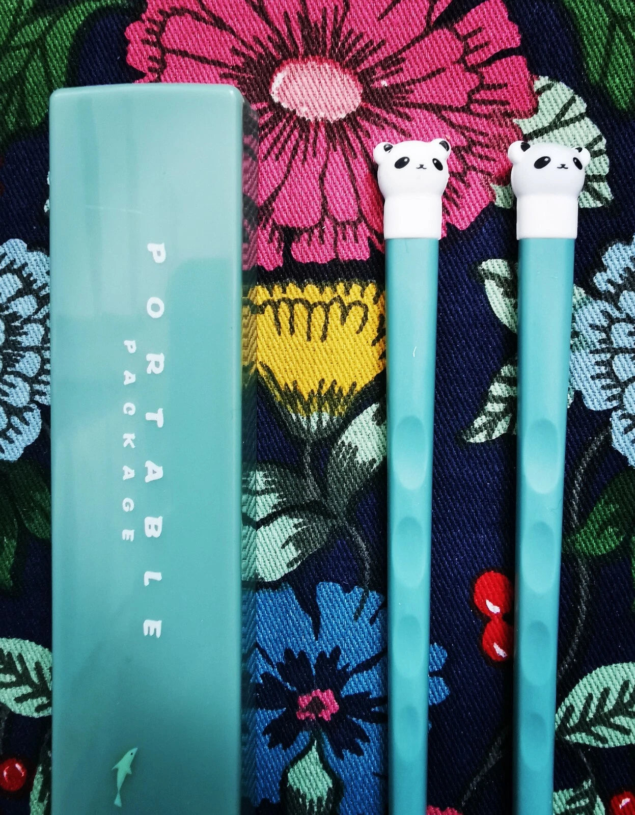 Reusable Children Chopsticks Panda Design with Portable Box