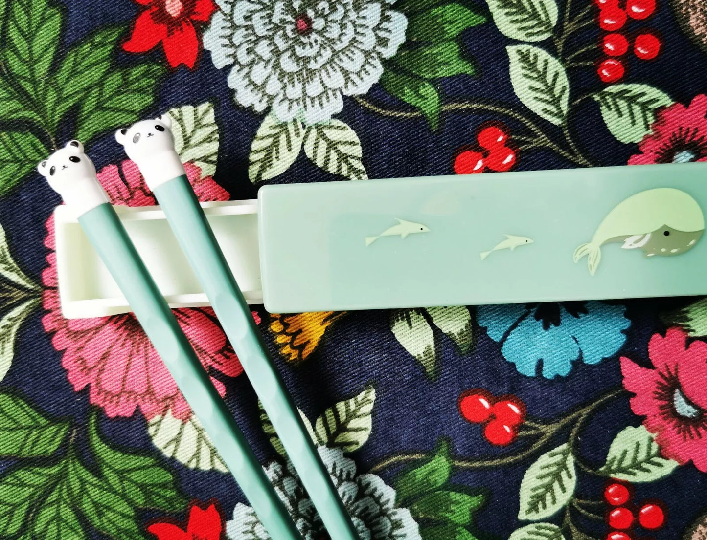 Reusable Children Chopsticks Panda Design with Portable Box
