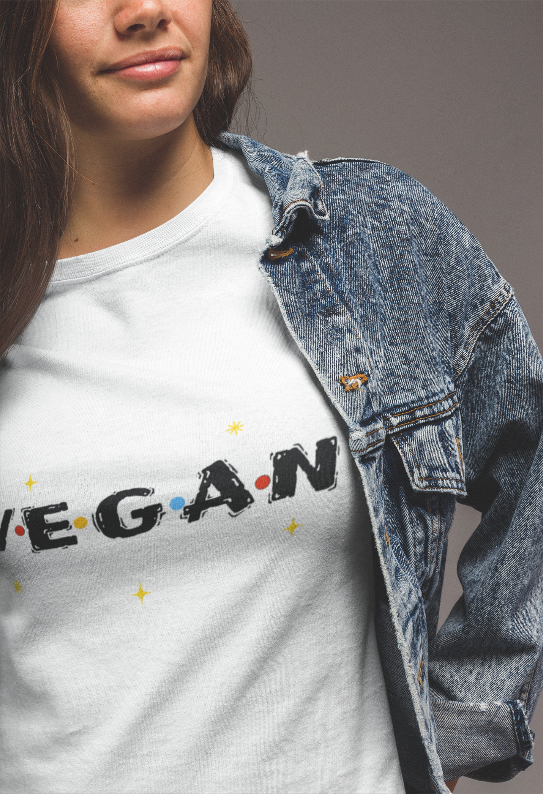 Women's Tee, Vegan T-Shirts, Vegan Power, Women T Shirt. White Colour