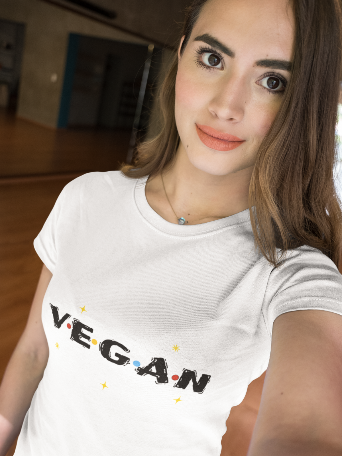 Women's Tee, Vegan T-Shirts, Vegan Power, Women T Shirt. White Colour