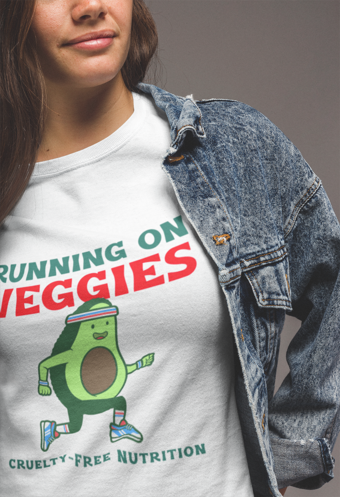 Women's Tee, Vegan T-Shirts, Running On Veggies, Cruelty Free Nutrition