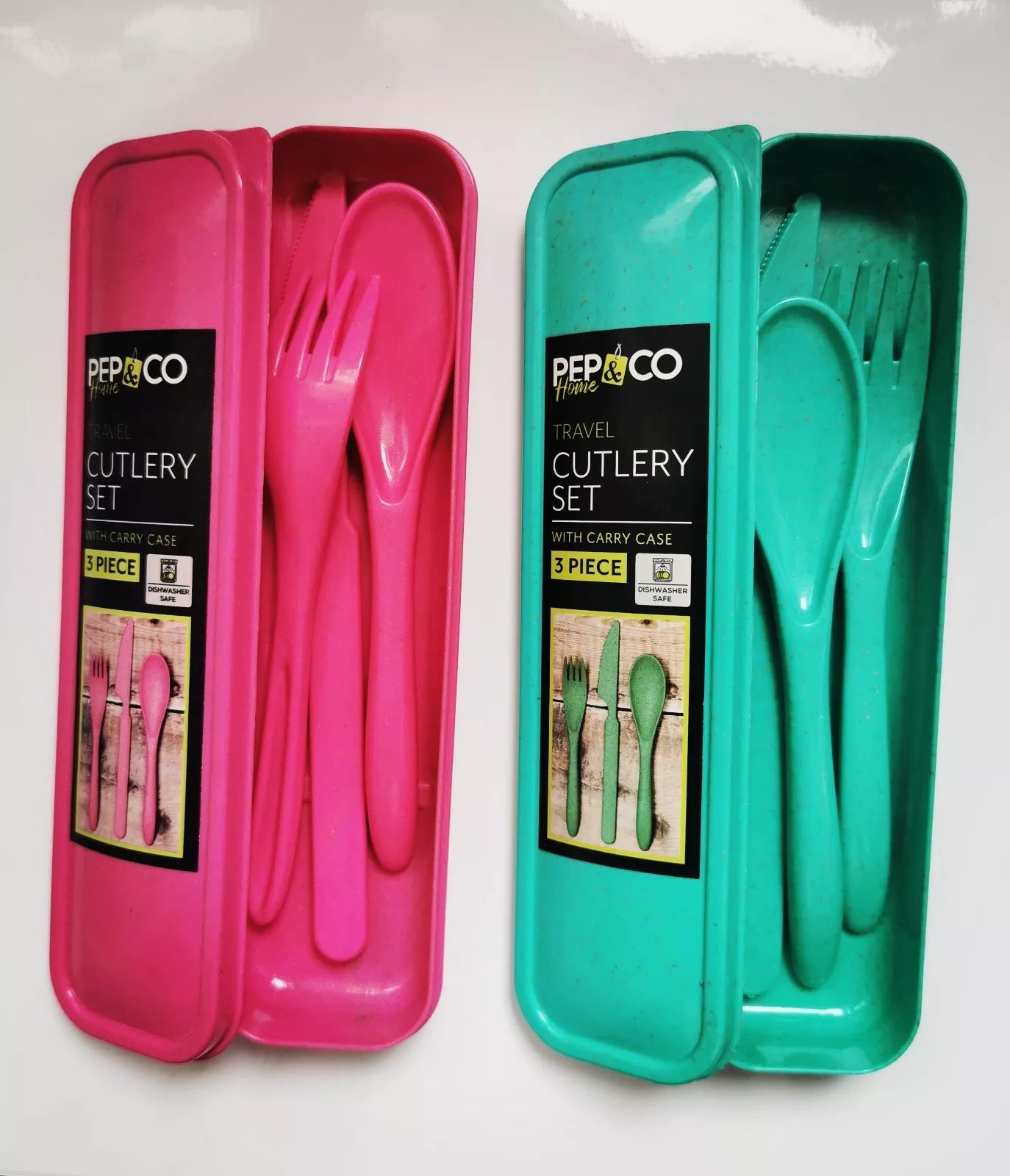 Travel Cutlery Set With Carry Case, Fork, Spoon, Knife. Picnic, Camping, School.