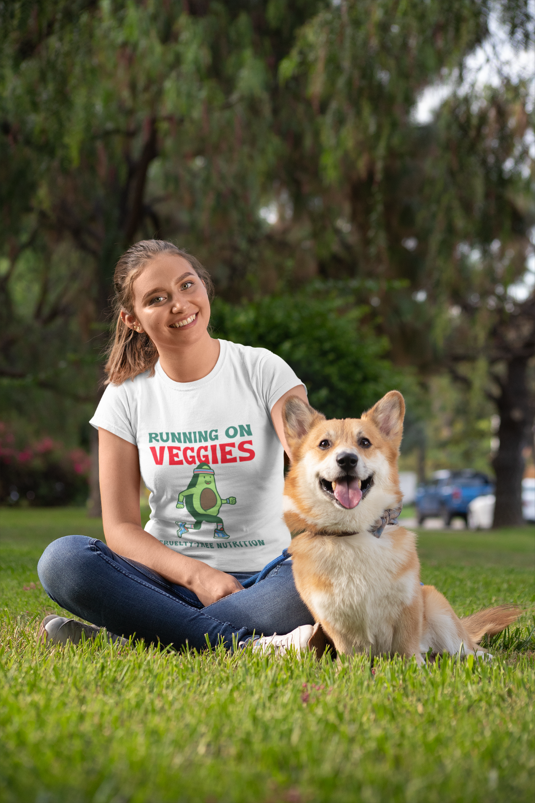 Women's Tee, Vegan T-Shirts, Running On Veggies, Cruelty Free Nutrition