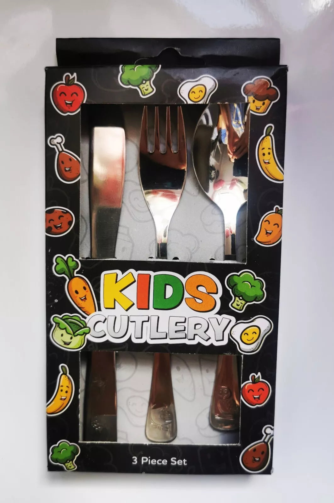 3 Pcs Kids Cutlery Set Stainless Steel Spoon Fork Knife, Children Cutlery Set