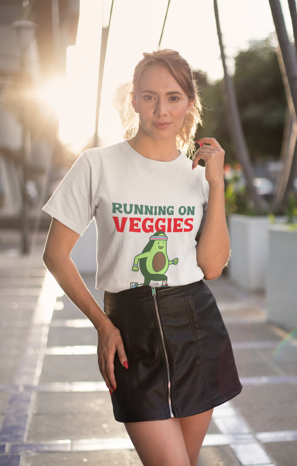 Women's Tee, Vegan T-Shirts, Running On Veggies, Cruelty Free Nutrition