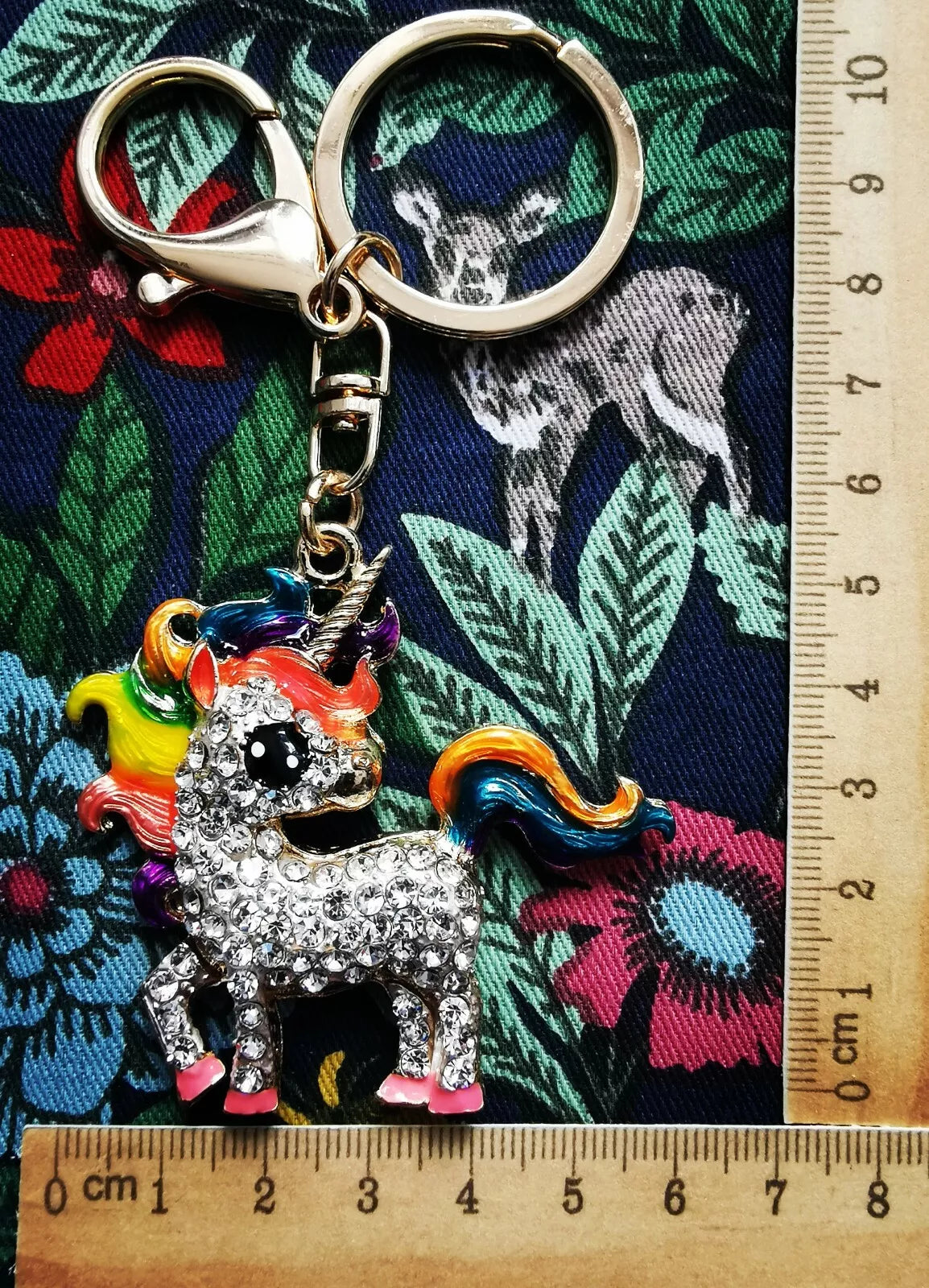 Bling Rhinestone Unicorn Keychain, Bag Pendant Accessories Charm Jewelry Keyring