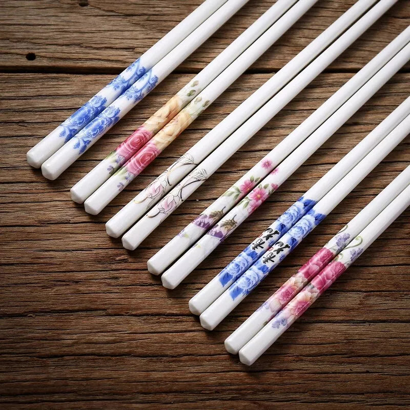 Luxury Ceramic Chinese Chopsticks, Porcelain Japanese Chopsticks